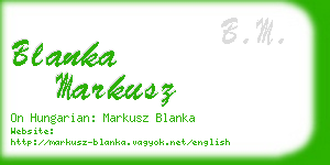 blanka markusz business card